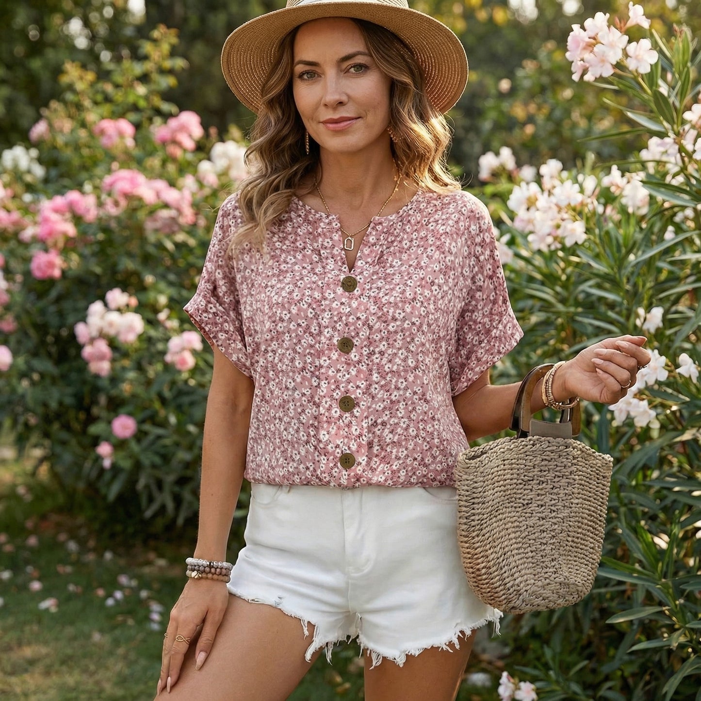 LILLIE BUTTONS SPRING TOP