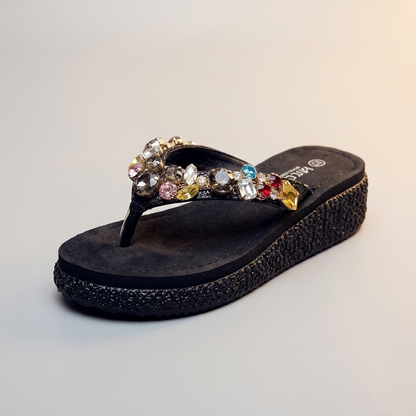 SORELLA JEWELLED PLATFORM SANDALS