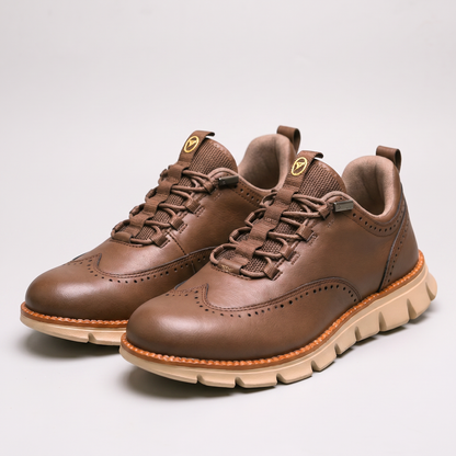 CAVENDISH WINGTIP LEATHER TRAINERS