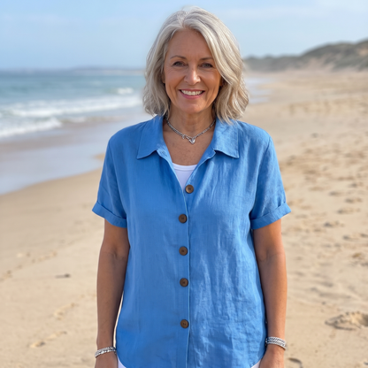 ZARA BUTTON FRONT BLOUSE
