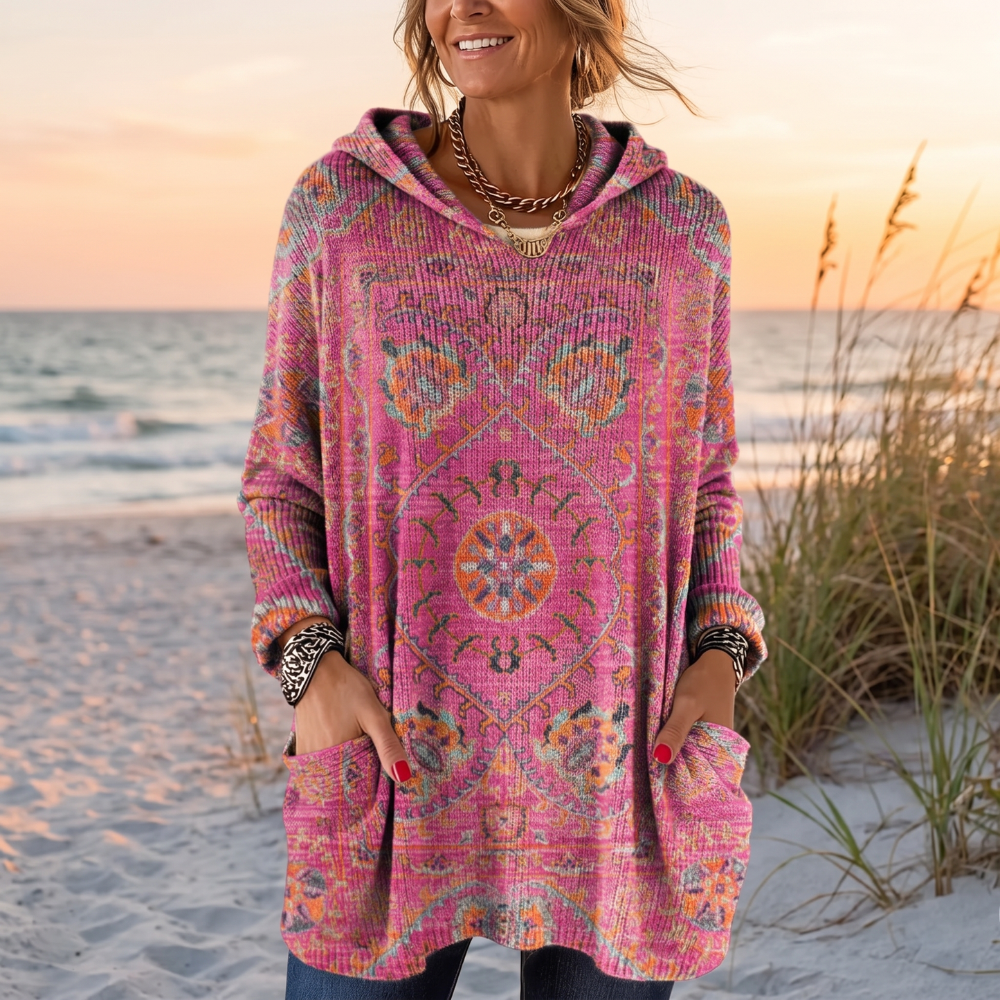LOWENNA BOHEMIAN HOODED TUNIC