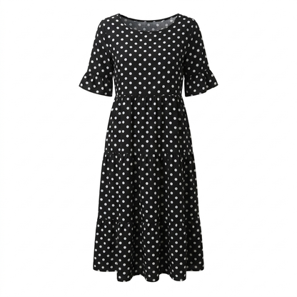 EVERLARK SHORT-SLEEVE MIDI DRESS
