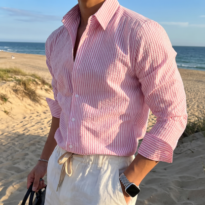 ORMSWELL STRIPED LONG-SLEEVE SHIRT