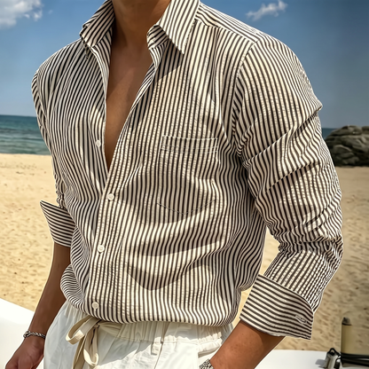ORMSWELL STRIPED LONG-SLEEVE SHIRT