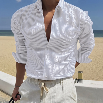 ORMSWELL STRIPED LONG-SLEEVE SHIRT