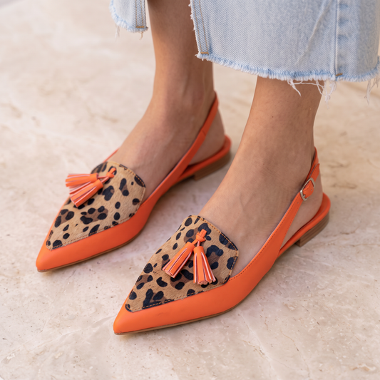 VALENCIA ORANGE BALLET FLATS