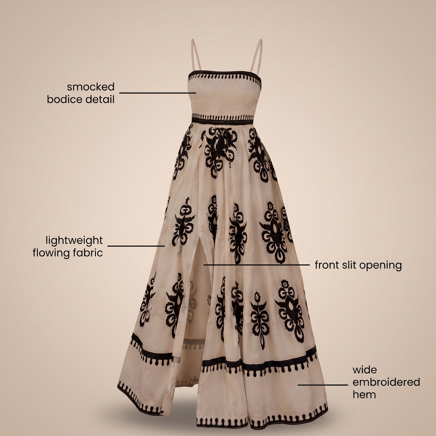 ROSALIE ELEGANT RESORT MAXI DRESS