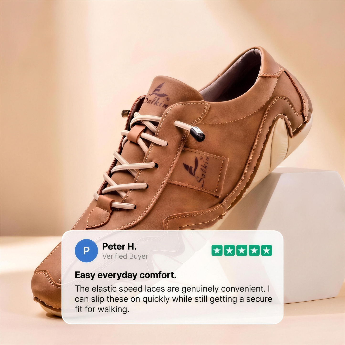 REDBOURNE LEATHER TRAINERS
