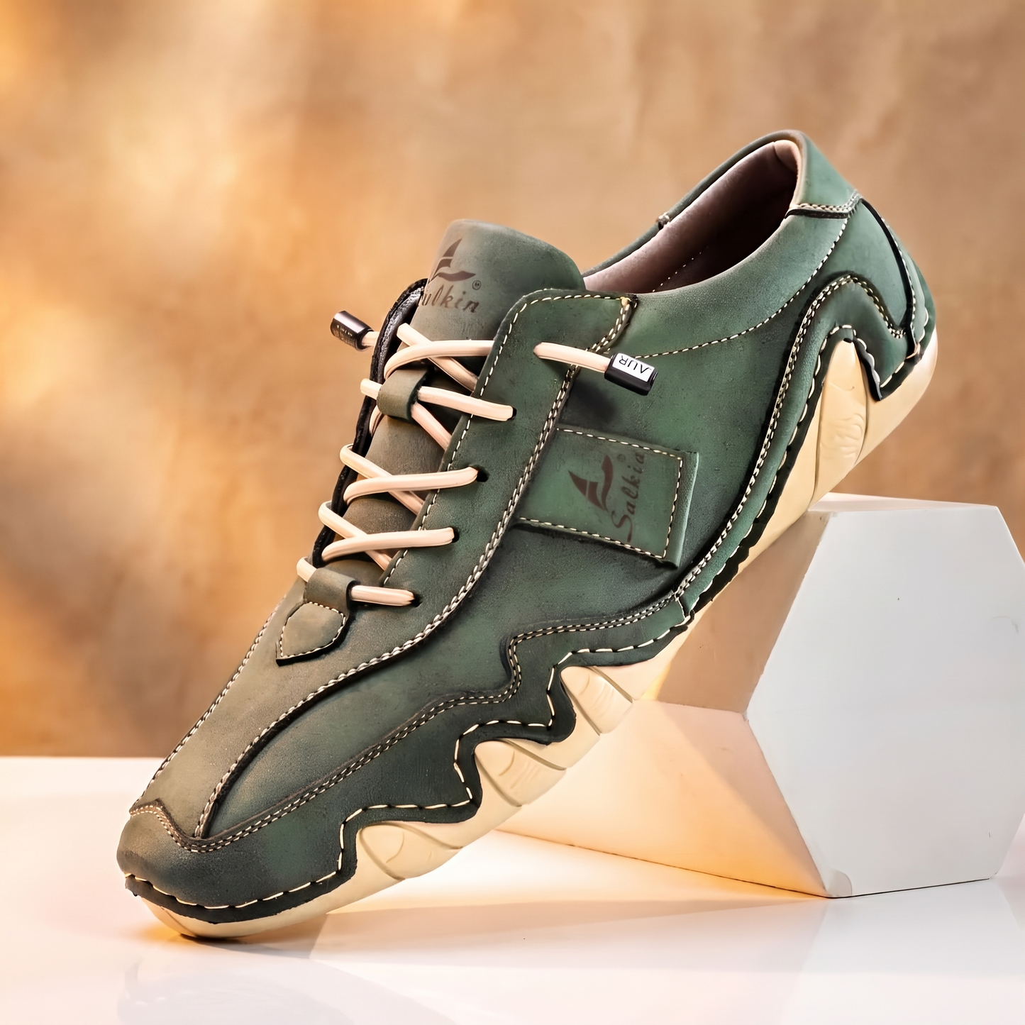 REDBOURNE LEATHER TRAINERS