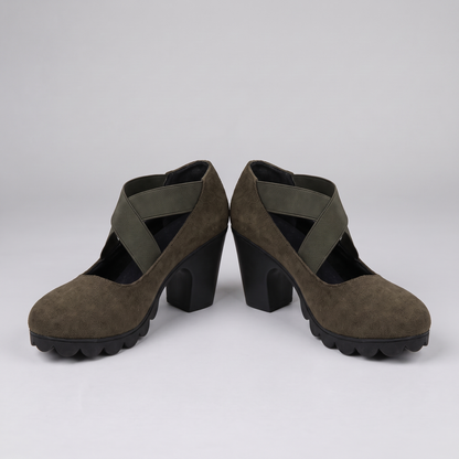 ELEGANT COMFORT BLOCK HEEL SHOES