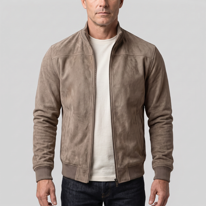 CLASSIC SUEDE ZIP BOMBER