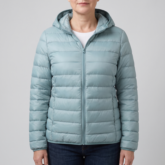 SLIMLINE HOODED PUFFER JACKET