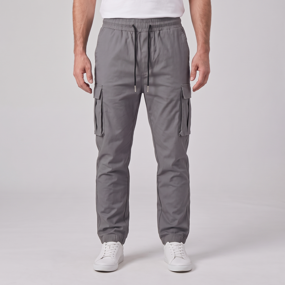 EVERYDAY DRAWSTRING CARGO TROUSERS