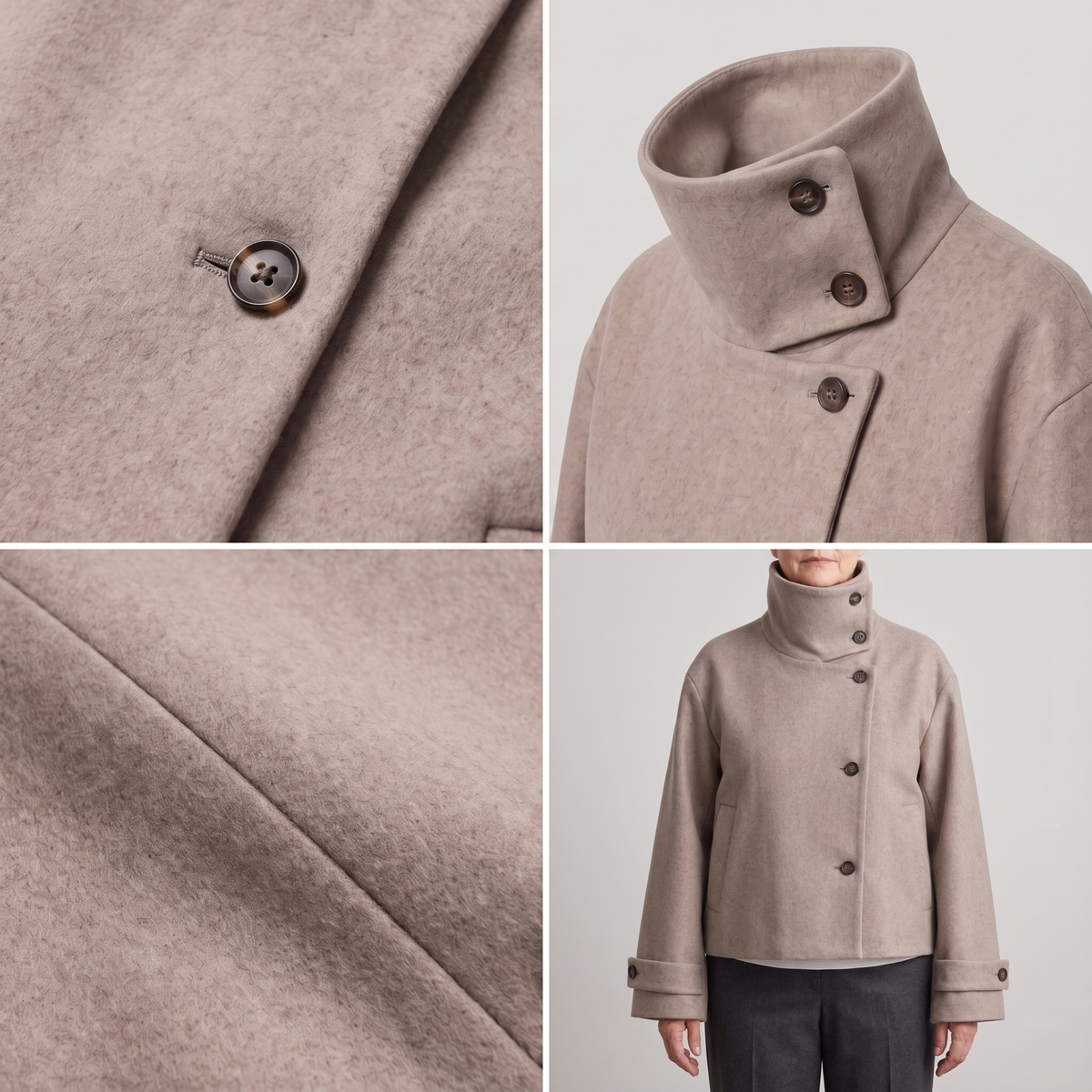 REFINED HIGH NECK JACKET
