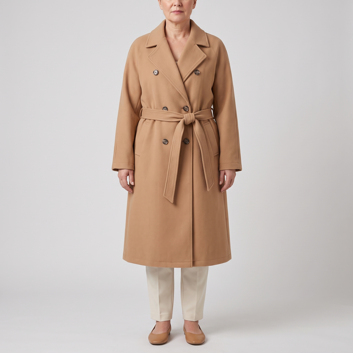 BELTED DOUBLE BREASTED COAT