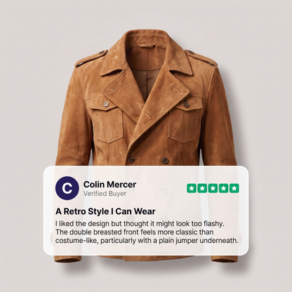 DOUBLE BREASTED SUEDE JACKET