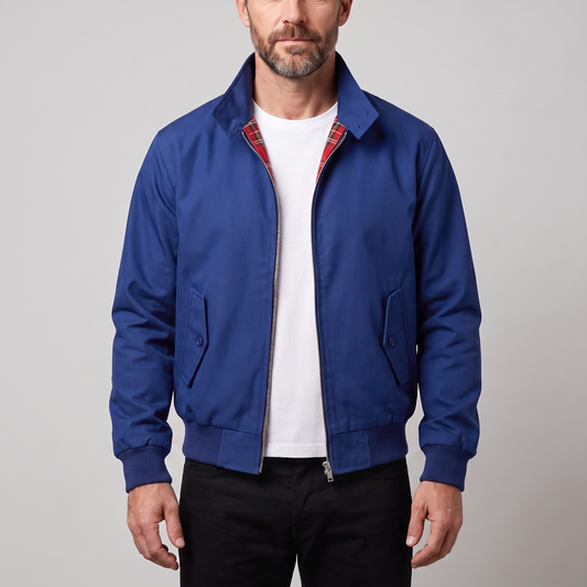 CHECK LINED ZIP JACKET
