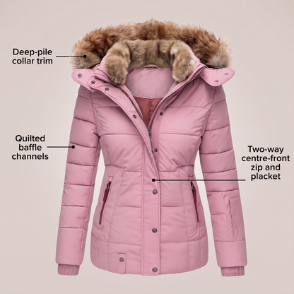 FUR COLLAR PADDED JACKET