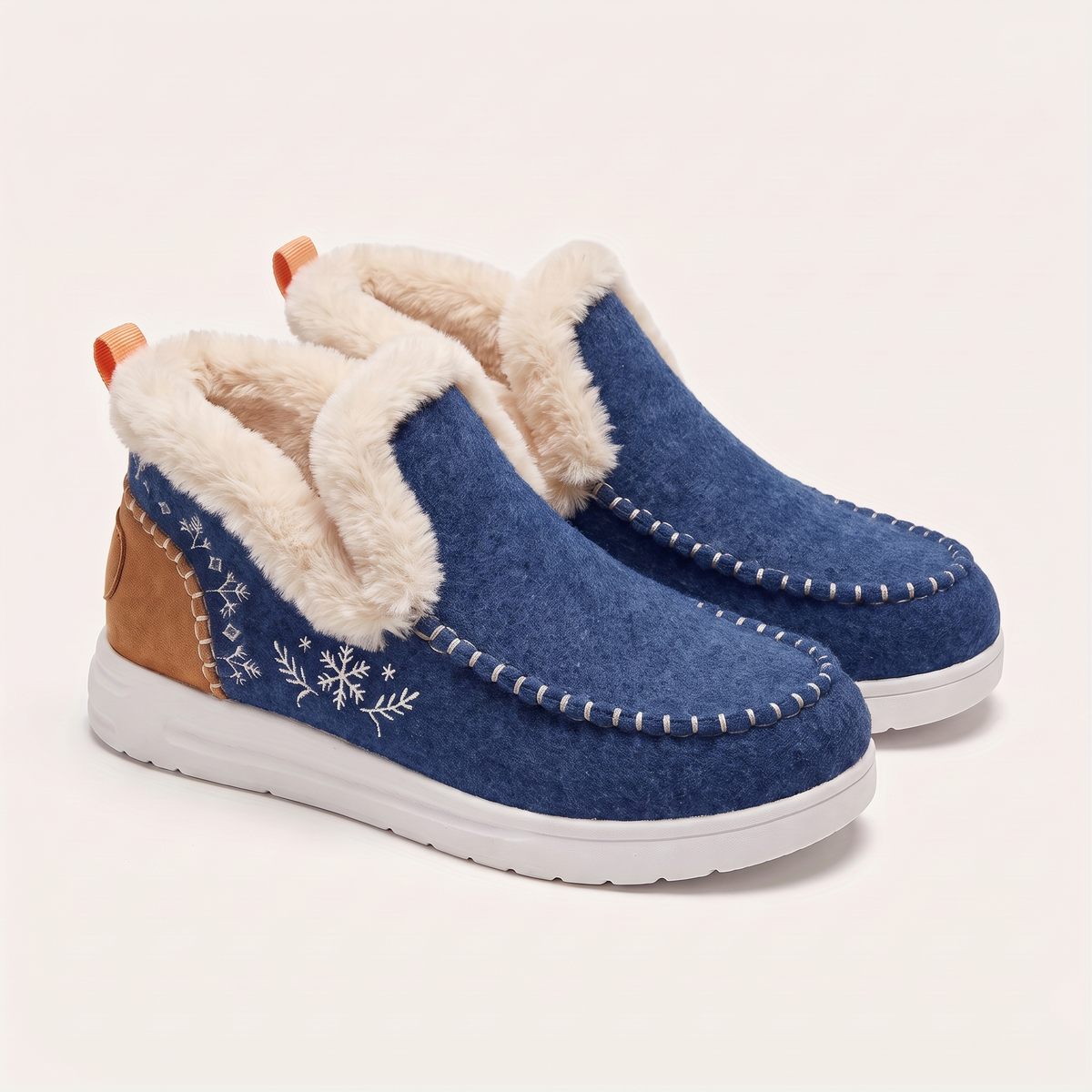 STITCHED WINTER SLIP-ON BOOTS