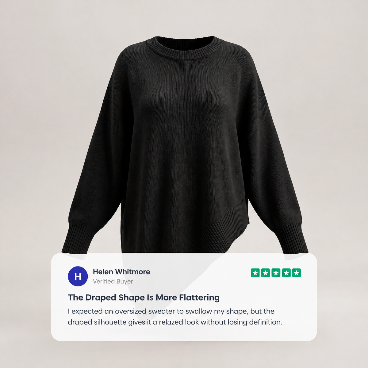DROP SHOULDER PONCHO JUMPER