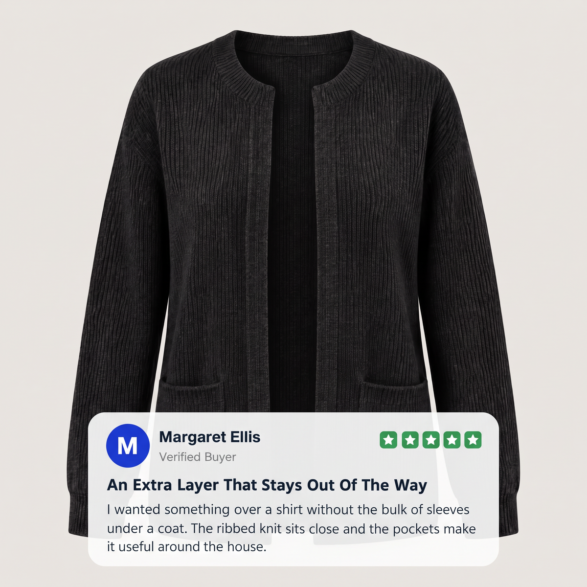 EASY LAYER KNIT CARDIGAN