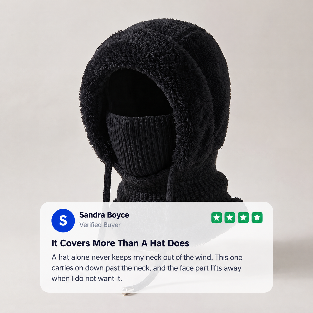 FLEECE NECK HOOD HAT