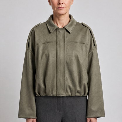 CROPPED BLOUSON SHIRT JACKET