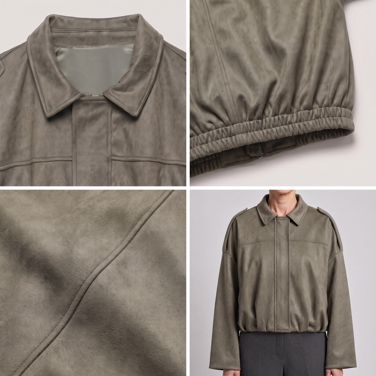 CROPPED BLOUSON SHIRT JACKET
