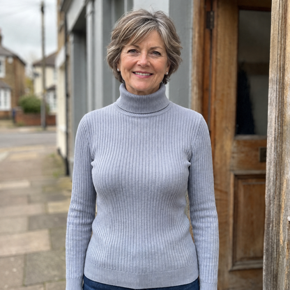 CHECK PANEL KNIT JUMPER