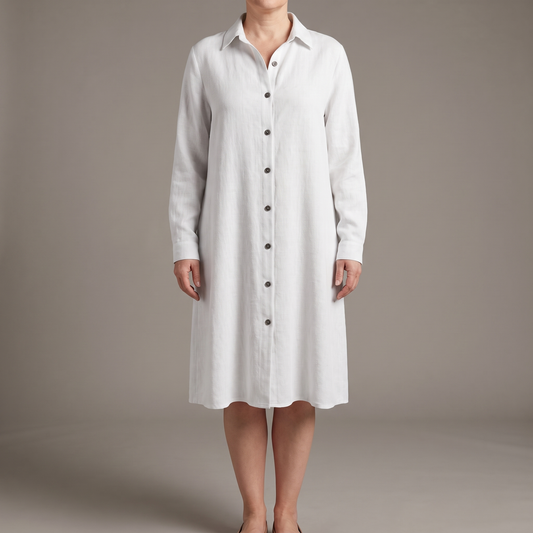 HOLLINMERE BUTTON-FRONT SHIRT DRESS