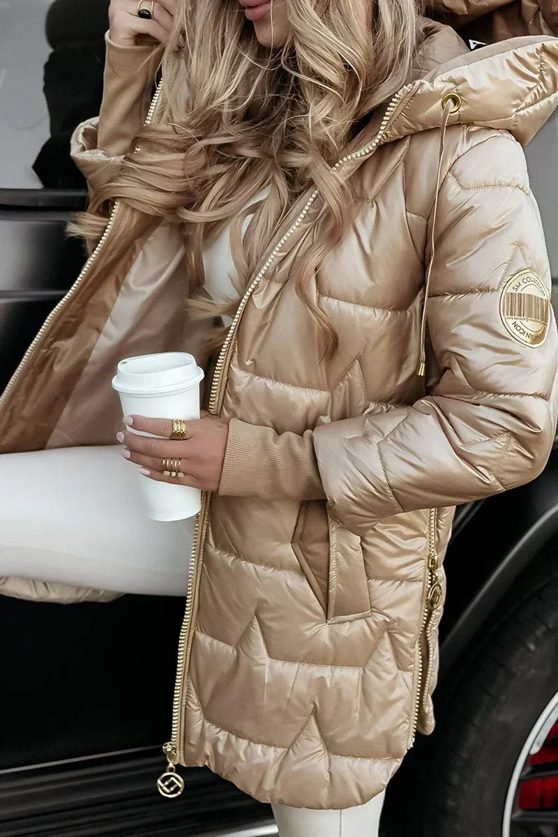 LUXURY WARM HOODED COAT