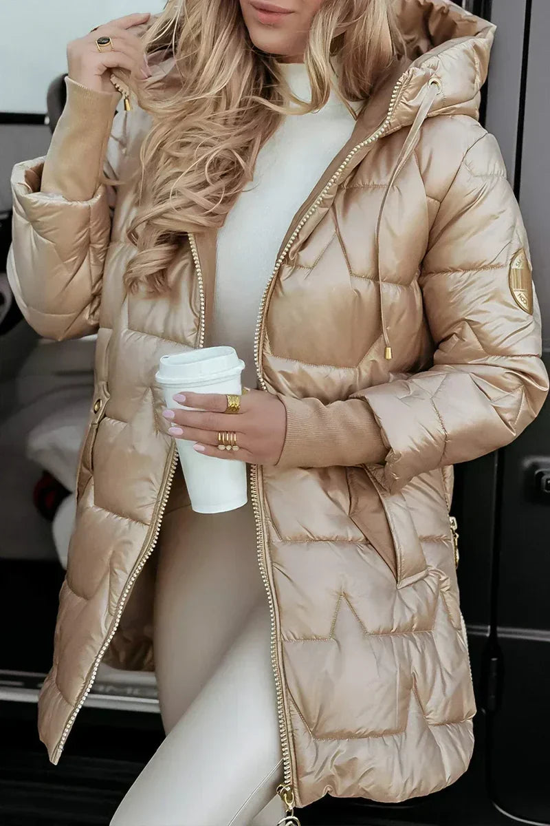 LUXURY WARM HOODED COAT