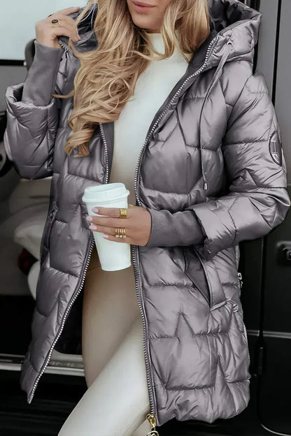 LUXURY WARM HOODED COAT