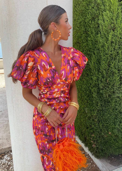DALINE VIBRANT FIESTA DRESS