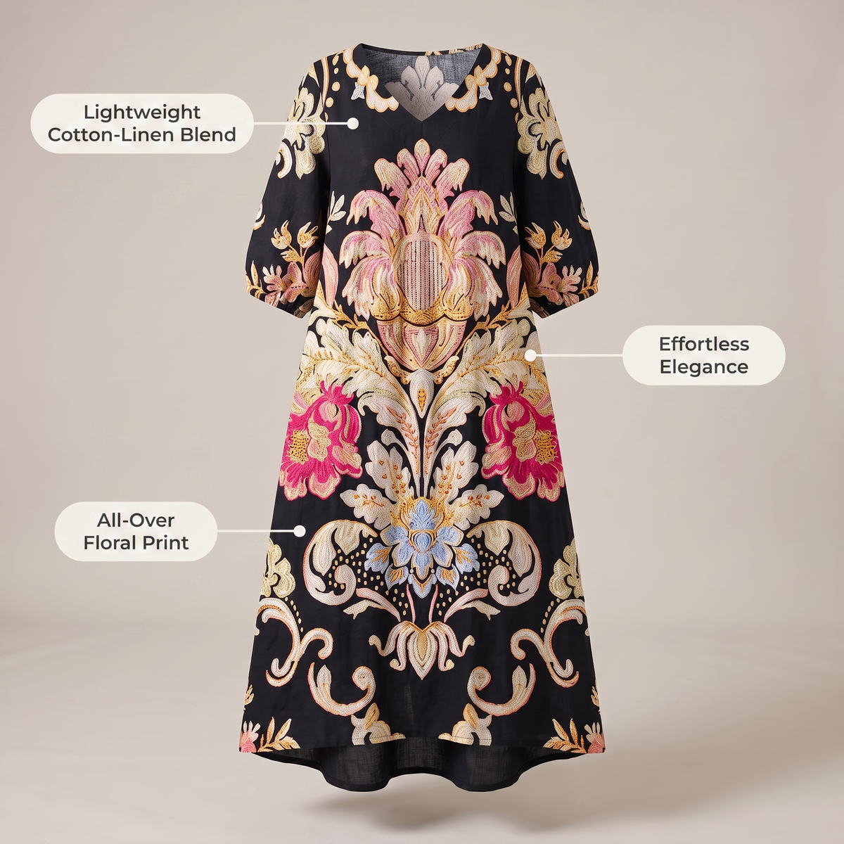 MARIS FLORAL ELEGANCE DRESS