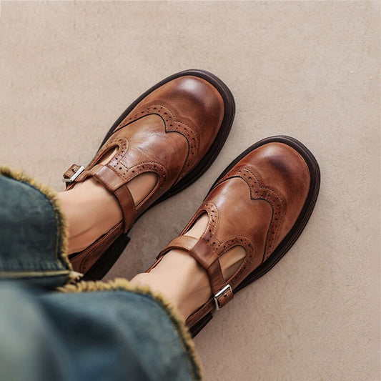 MATTEA ELEGANT LEATHER MARY JANES