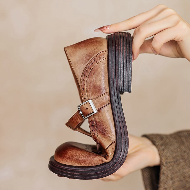 MATTEA ELEGANT LEATHER MARY JANES