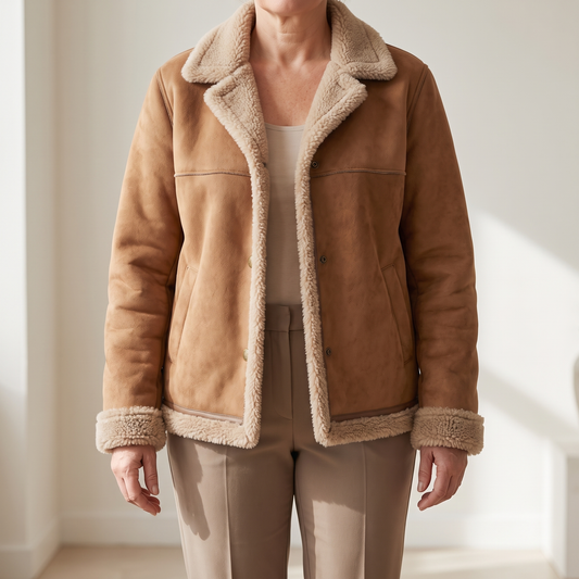 RUBY COSY SHEARLING-LINED JACKET