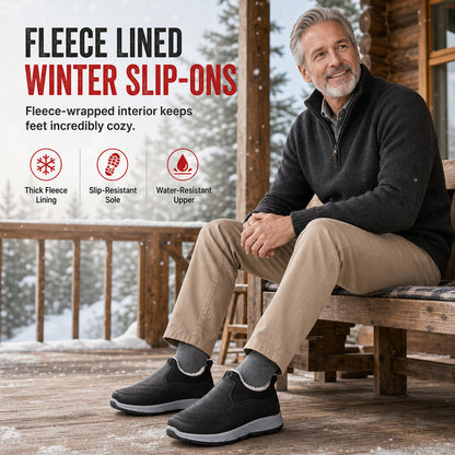FLEECE LINED WINTER SLIP-ONS
