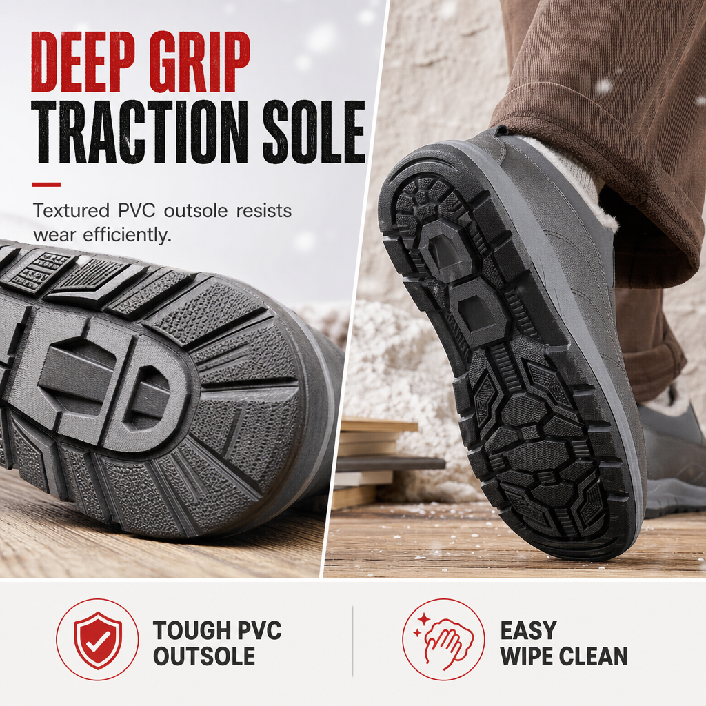 FLEECE LINED WINTER SLIP-ONS