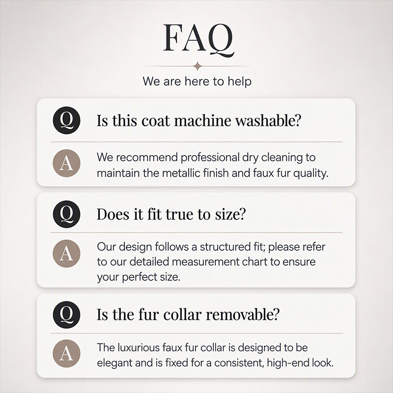 METALLIC FUR COLLAR PUFFER JACKET